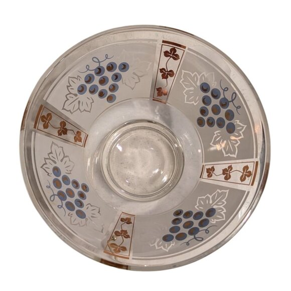 Anchor Hocking Vintage Chip & Dip Bowl Set Grapevine Design salsa 1970s - Picture 14 of 16